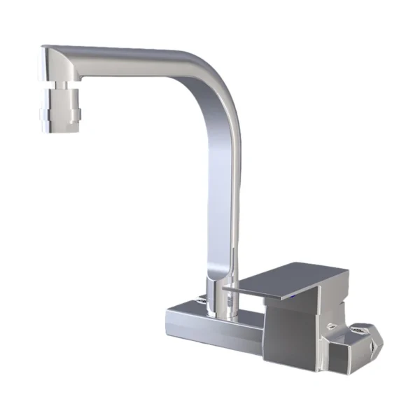 خلاط مطبخ حائط فينوس من بلازا مقبض زاما مطلى كروم